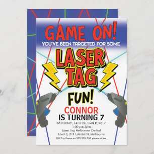 Laser Tag Birthday Party Invitation