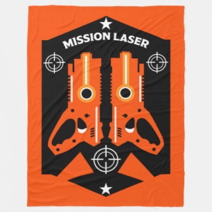 Laser Tag Combat Mission Kids Fleece Blanket