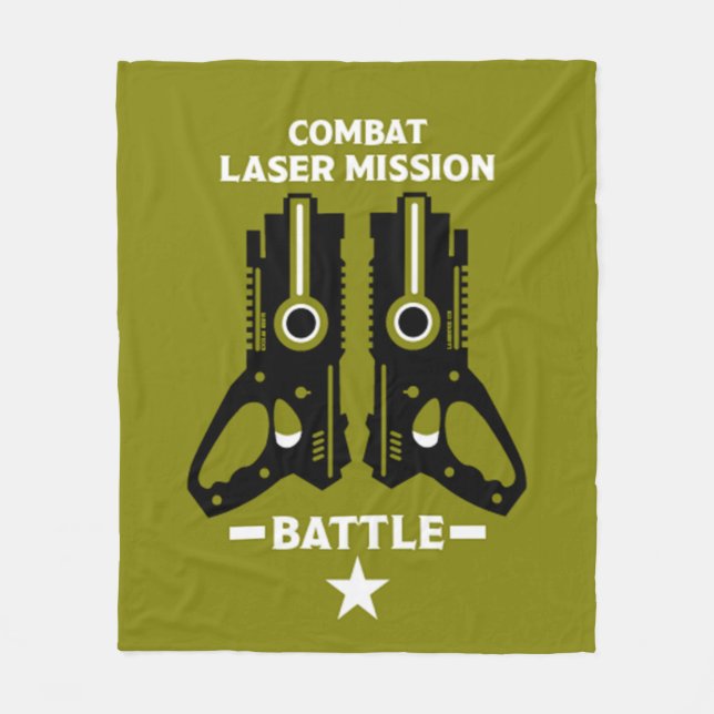 Laser Tag Combat Mission Kids   Fleece Blanket (Front)