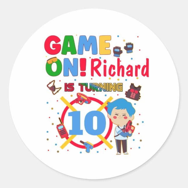 Laser Tag Game On Birthday Boy Party  (Front)