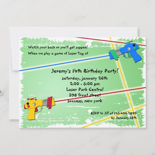 Laser Tag Invitation (Front)