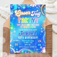Laser Tag Party Neon Lasergame Glow Boy Birthday