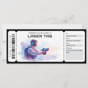Laser Tag Ticket  Invitation