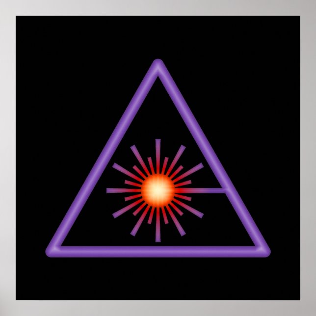 Laser Warning Symbol Poster (Front)