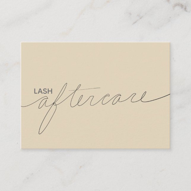 Lash after care card (Front)