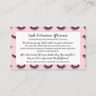 Lash Aftercare Card | Fully Customisable