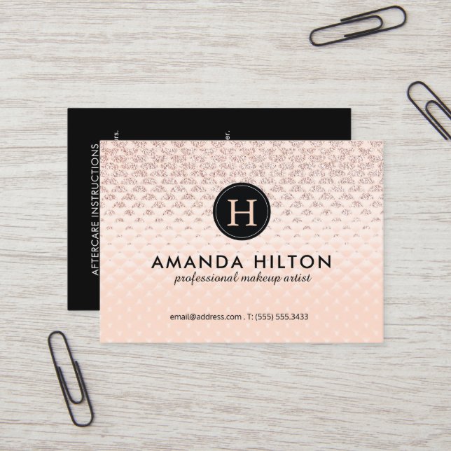 Lash Artist Aftercare Instruction Cards (Front/Back In Situ)