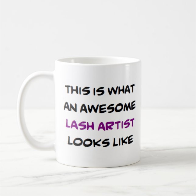 lash artist, awesome coffee mug (Left)