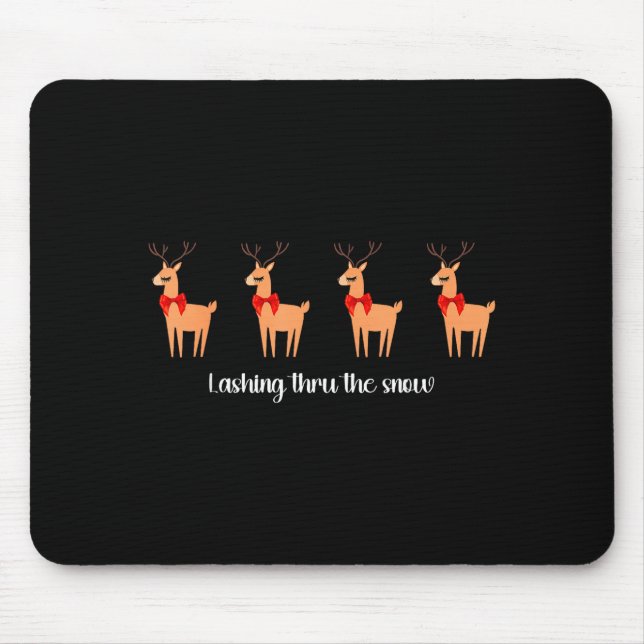 Lash Artist Christmas Reindeer Esthetician Eyelash Mouse Pad (Front)