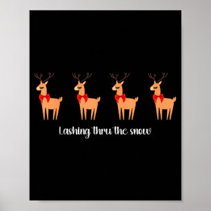 Lash Artist Christmas Reindeer Esthetician Eyelash Poster
