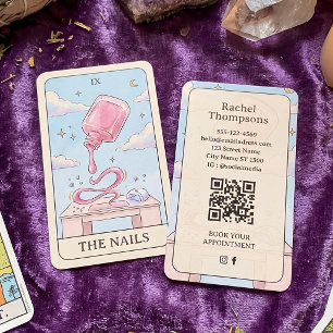 Lash Artist Pastel Tarot QR Code Business Card