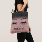Lash Boss Eyelash Salon Rose Gold & Black Glitter
