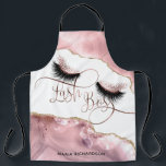 Lash Boss Makeup Eyebrow Eyes Lashes Blush pink Th Apron<br><div class="desc">This trendy and elegant planner with blush pink agate and hand drawn rose gold lashes is perfect for lash boss / makeup artists, eyelash extension business, lash extension, fashion bloggers, lash bar, beauty salon... The foil details are simulated in the artwork. No actual foil will be used in the making...</div>