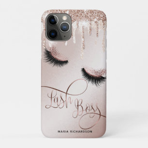 Lash Boss Makeup Eyebrow Eyes Lashes Dripping Gold Case-Mate iPhone Case