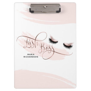 Lash Boss Makeup Eyebrow Eyes Lashes Rose Gold Clipboard