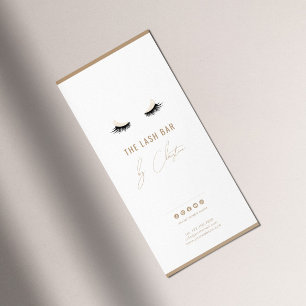 Lash Brow Bar Business Pricing Guide Beauty Salon Rack Card