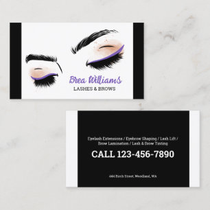 👁️ Lash & Brow Makeup Professional Business Card