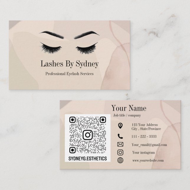 Lash / Brow tech Business Card (Front/Back)