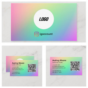 Lash Brows Minimalist Elegant Logo Business Card