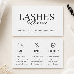 Lash Care Black Minimalist Aftercare Insert