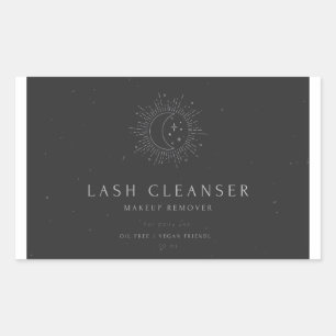 Lash cleanser  rectangular sticker