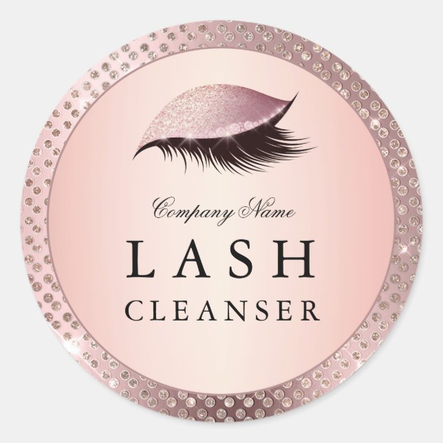 Lash Cleanser Rose Gold Chic Beauty Product Label (Front)