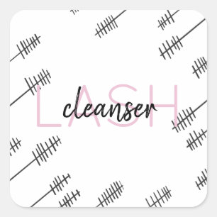 Lash cleanser sticker for Lash extension aftercare