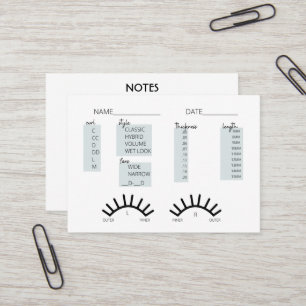 Lash Client Record Card