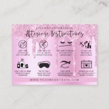 Lash Extension Aftercare Pink Dripping Glitter