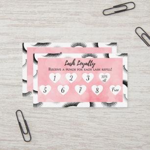 Lash Extension Filler Loyalty Card