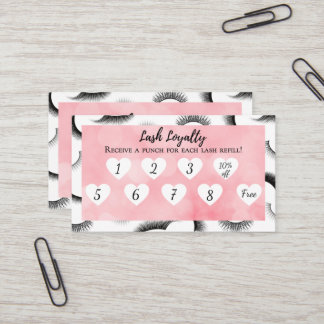 Lash Extension Filler Loyalty Card