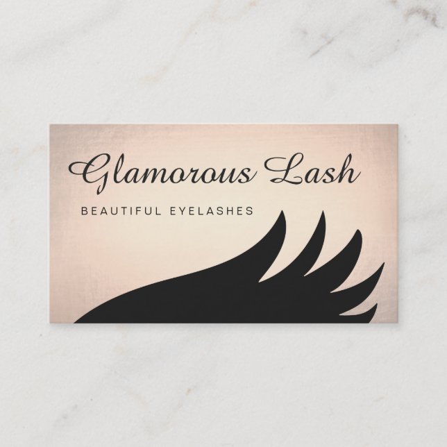 Lash Extensions Bold Gold Business Card (Front)