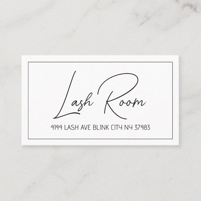 Lash Extensions Modern Clean Business Card (Front)