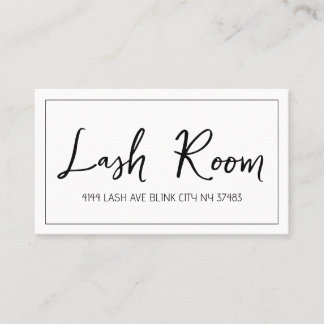 Lash Extensions Modern Clean Business Card