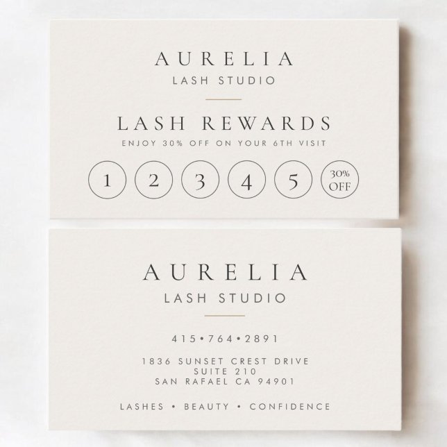 Lash Eyelash Artist Tech Loyalty Card (Creator Uploaded)
