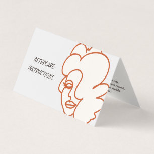 Lash Eyelash Extensions AfterCare Instructions Business Card