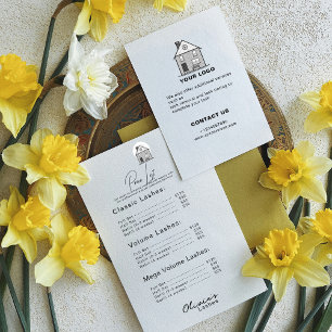 Lash lounge Simple White price list