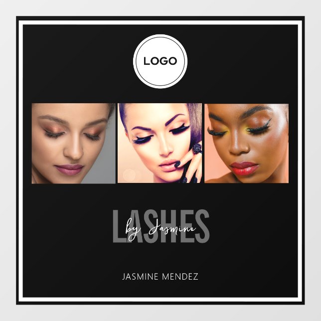 Lash Studio Elegant Photo Collage Logo  (Sheet)