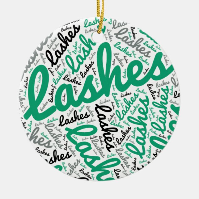 Lash Tech Ceramic Tree Decoration (Front)