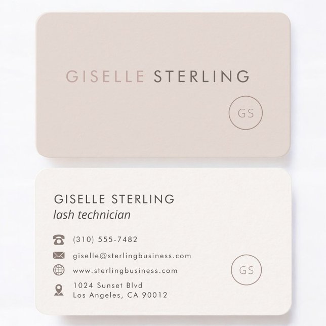 Lash Technician Feminine Professional Business Card (Creator Uploaded)