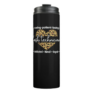 Lash Technician Leopard Heart Lash Tech Thermal Tumbler