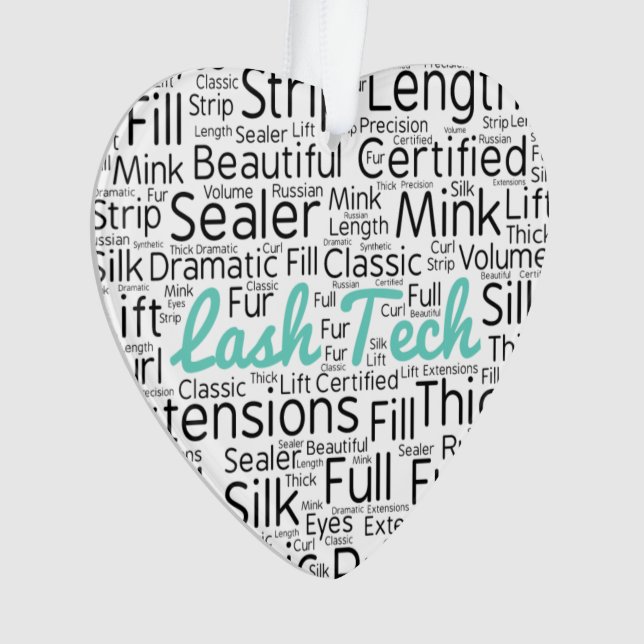 Lash technician ornament (Front)