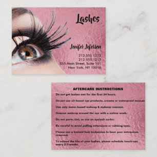 Lashes Aftercare Business Card