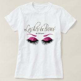 Lashes and Brows -  Pink T-Shirt