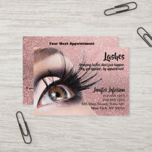 Lashes Appointment Business Card
