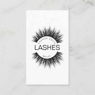 Lashes artist  in black colour  business card