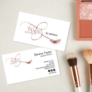 Lashes Beauty Makeup Girl Lash Extension Elegant B Business Card