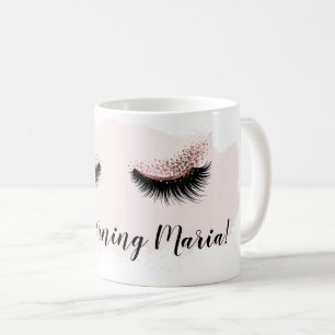 Lashes Beauty Makeup  Lash Extension Rose Coffee Mug