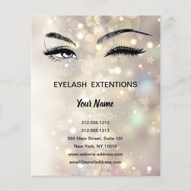 Lashes business personalised flyer (Front)