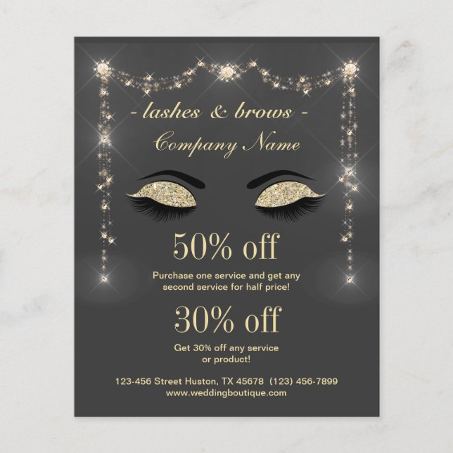 Lashes business personalised flyer (Front)